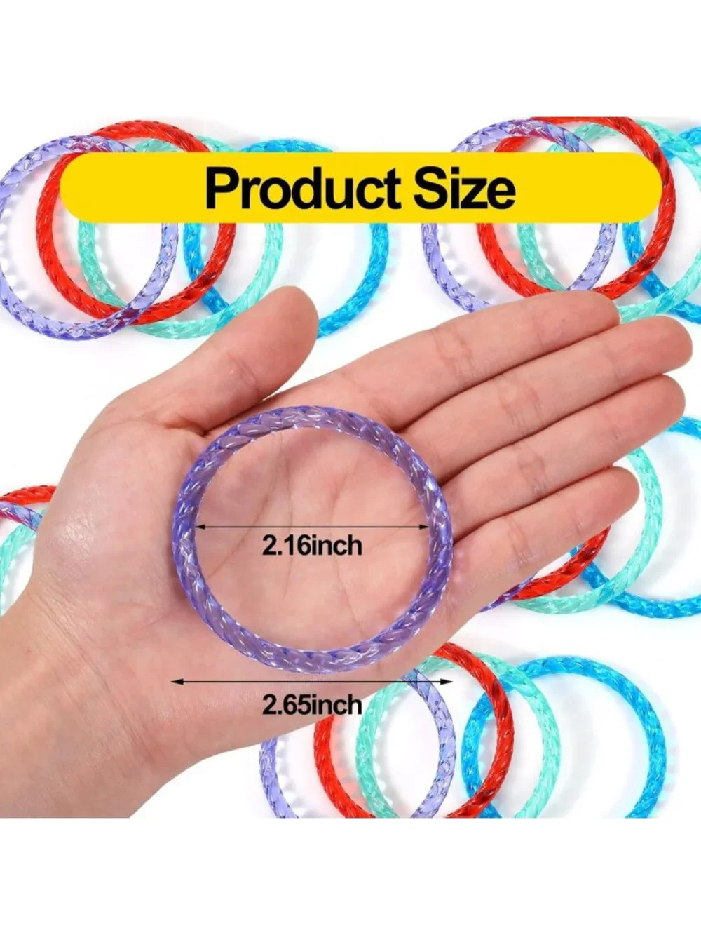 100 Pack Neon Crystal Bangle Bracelets for Kids Ages 2-8 | Fun Party Favors